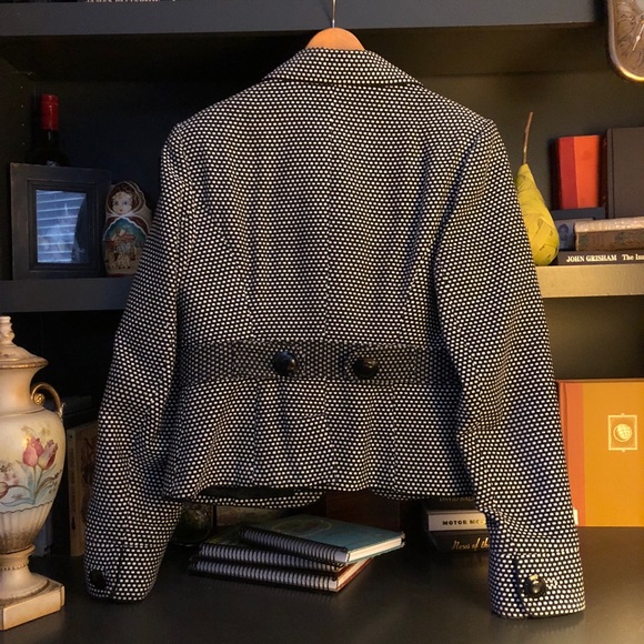 White House Black Market Houndstooth Plaid Blazer - Picture 3 of 5